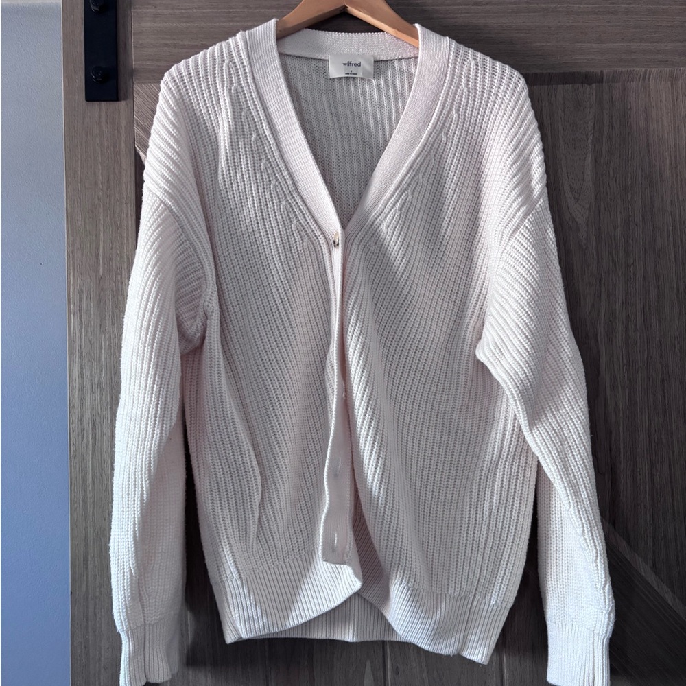 Wilfred Cream Cardigan Sweater
